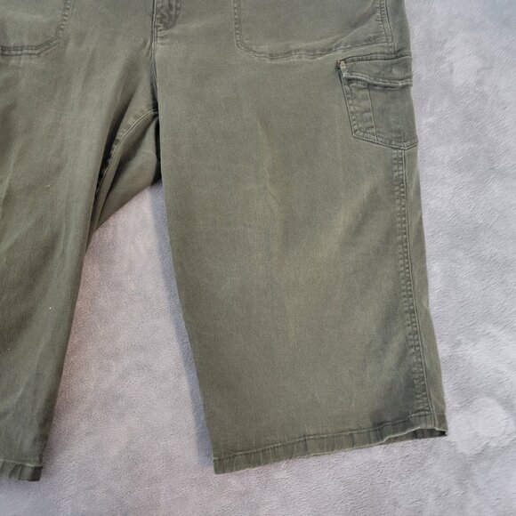 Gloria Vanderbilt Womens Jeans 24W Plus Capri Slimming Cargo Green Denim CAP57E - Picture 5 of 11